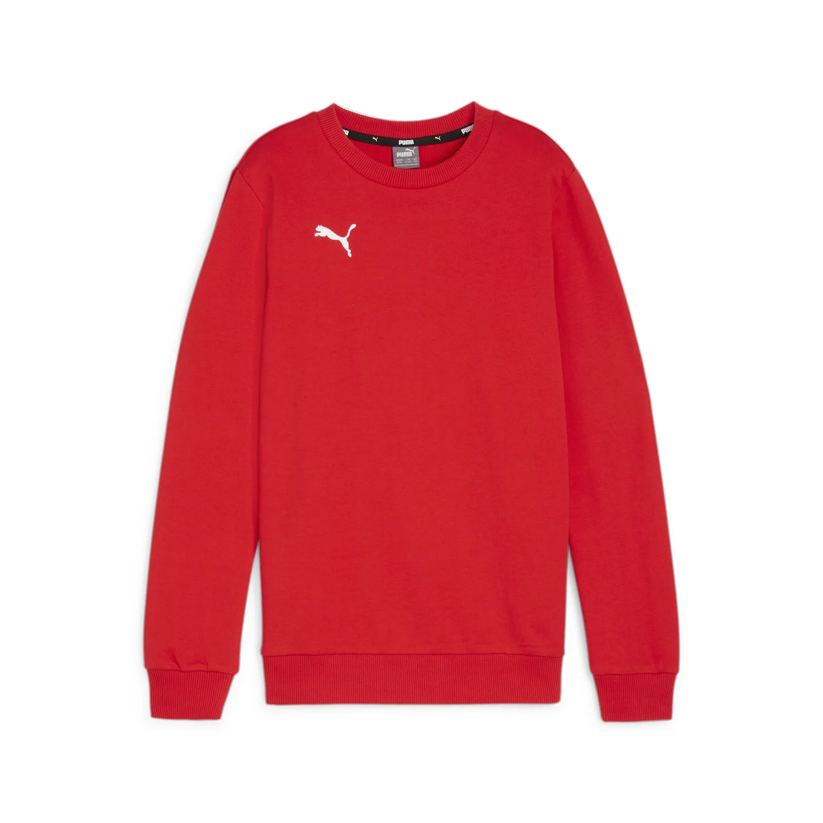 teamGOAL Casuals Crew Neck Sweat Jr · PUMA Red-PUMA White