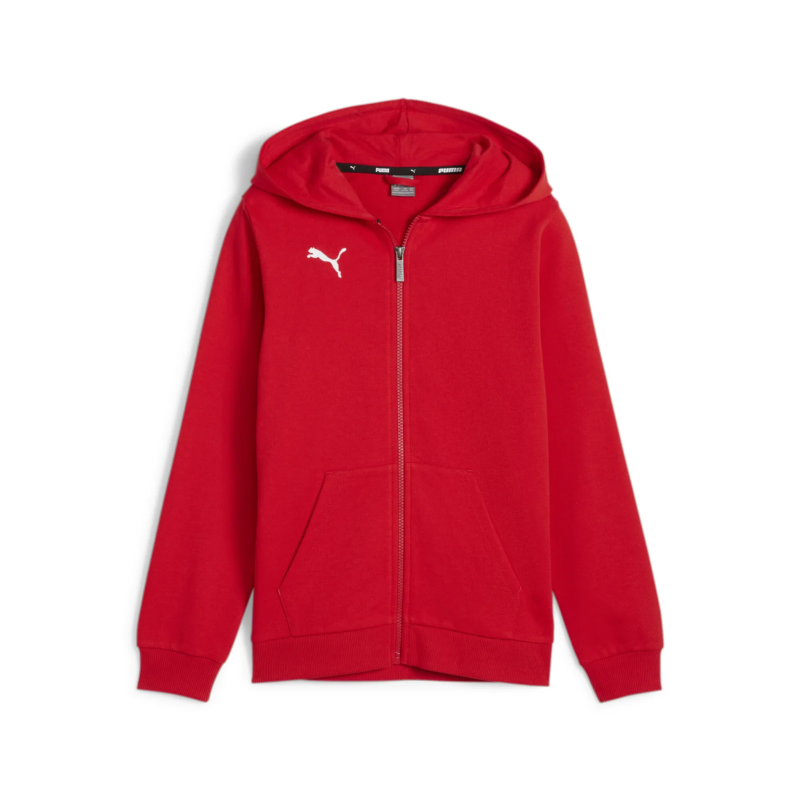 teamGOAL Casuals Hooded Jacket Jr · PUMA Red-PUMA White