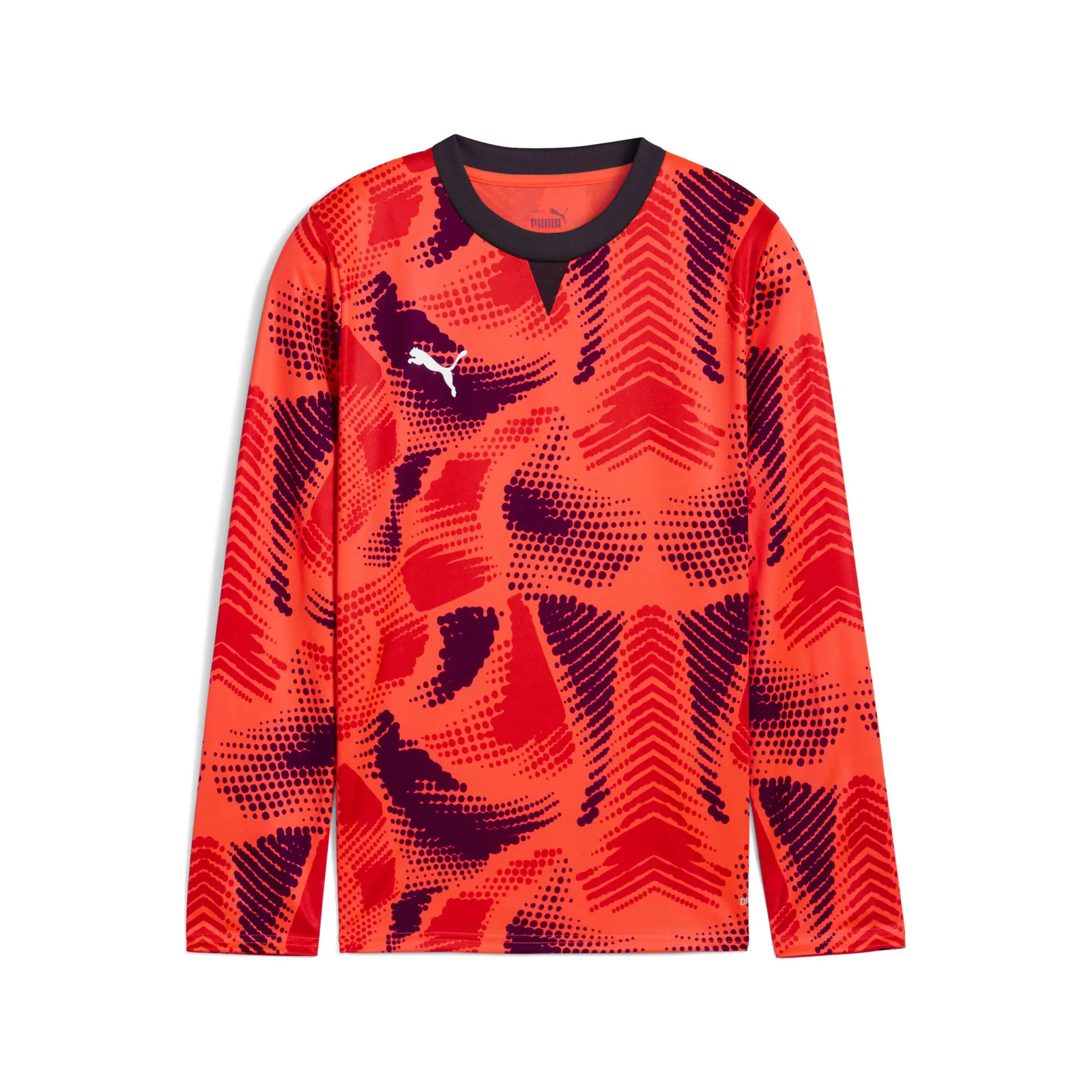 teamTARGET GK LS Jersey Jr · Nrgy Red-PUMA White-Warm Earth